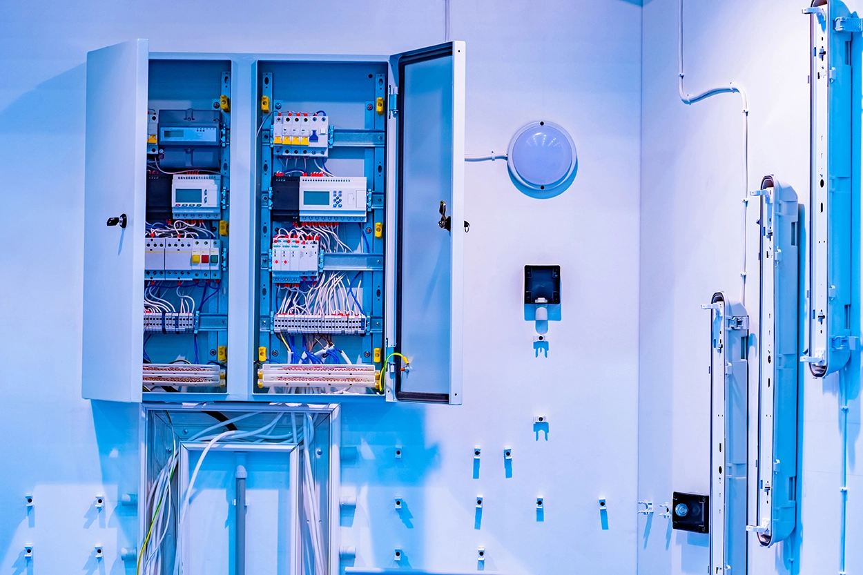 Picture of a panel meter on the wall